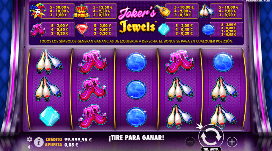 joker jewels premios de casino online