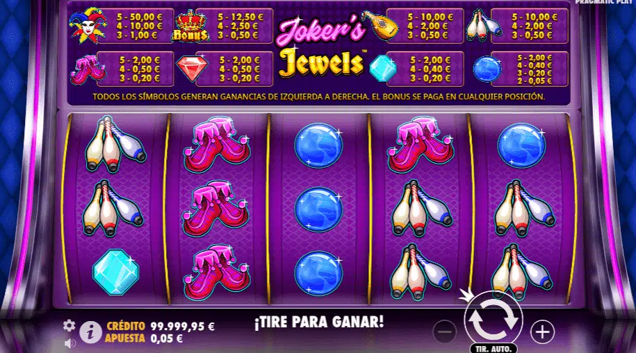 Joker Jewels slot captura de pantalla 5