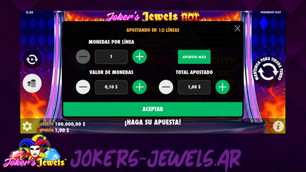 Jokers Jewels Hot Apostado en 10 lineas