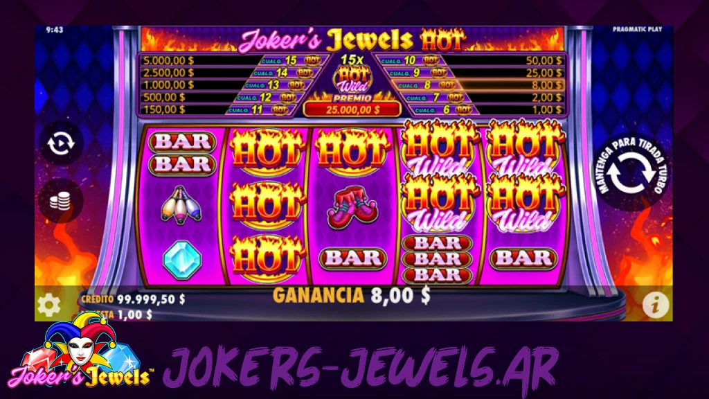 Jokers Jewels Hot Bonificaciones