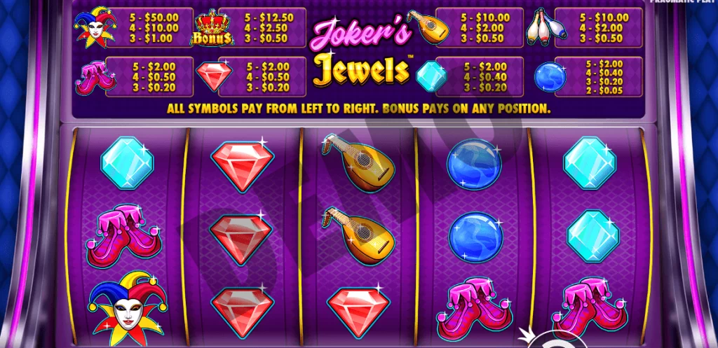 Jugar a Joker's Jewels Demo