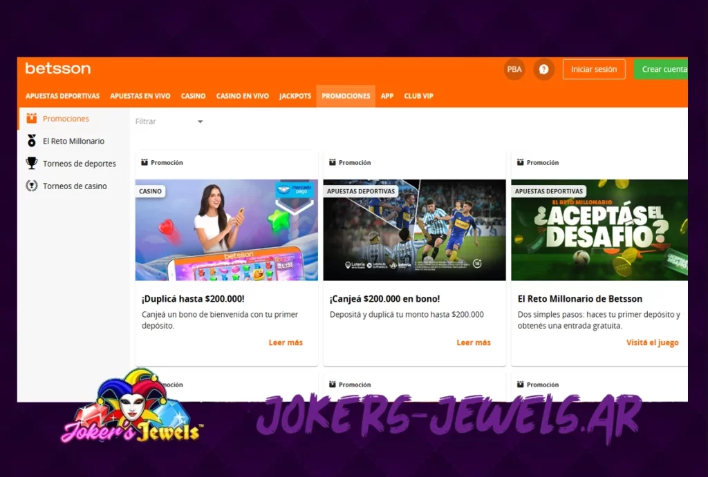 Betsson Casino - Promociones Activas